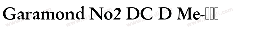 Garamond No2 DC D Me字体转换